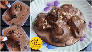 EASY HOMEMADE CHOCOLATE ICE CREAM RECIPE | NO CONDENSED MILK CHOCOLATE ICE CREAM  #short#shortvideo