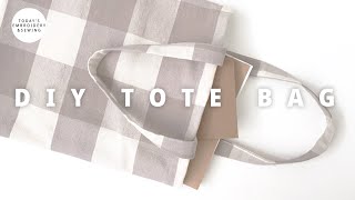 DIY Tote Bag Tutorial+how to make a tote bag+Reusable Bag (Sewing)