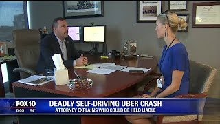 Who is responsible for Uber self-driving fatal crash in Tempe, Arizona?