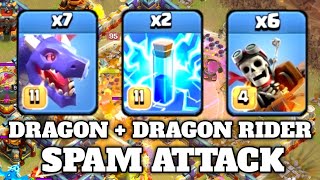 7 DRAGONS + 6 DRAGON RIDERS = UNSTOPPABLE !!! Best Th16 Attack Strategy | Clash Of Clans.