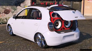 PITTYBULL - SÓ DE BICO BICO// Nissan March baixo na fixa + sonzera// GTA V