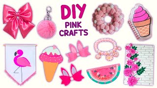 10 DIY PINK CRAFTS - HAIR PINS - SCHOOL SUPPLIES - CUTE ROOM DECORS and more... #pink