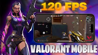 Valorant Mobile Max Graphics 120fps iPhone 15 pro ranked gameplay hightlights🔥🔥