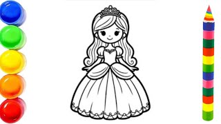 Doll drawing easily ll How to draw princess doll ll A cute doll drawing for kids