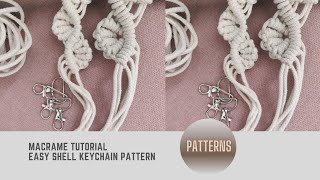 Macrame Tutorial - Easy Shell Keychain Pattern - Step by Step Easy to Follow