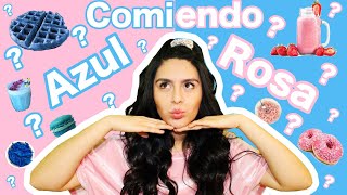 COMIENDO ROSA Y AZUL! | 24 HORAS! | DESAYUNO COMIDA Y CENA!!!