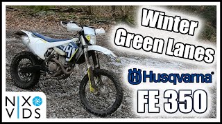 Greenlaning on my Husqvarna FE350 The Worst Snow Day Ever