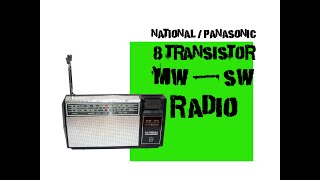 National Panasonic 8-Transistor MW/SW Radio