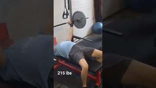 215 lb bench at 58 years old