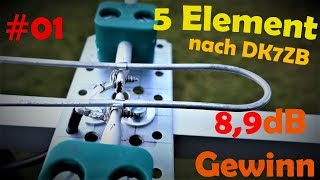 Stabile 2m 28-Ohm Yagi nach DK7ZB mit Hairpinmatch, selber bauen