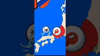 Brotherhood: S. Korea and Japan #countryballs #shorts