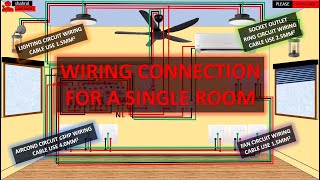 wiring connection for a single room #elctrical #electricalengineering #wiring