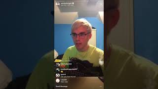 Awsten Knight playing Gloom Boys on bass (Instagram Live 1/14/17)