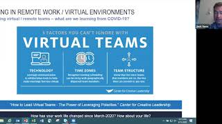 "Leading in Remote Work and Virtual Environments" - Jack Soos, Pratt & Whitney