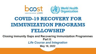 Part 2: COVID-19 Recovery For Immunization Programs Fellowship (FRANCAIS)