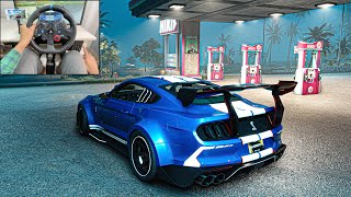 FORD MUSTANG SHELBY GT500  ( NIGHT + THUNDER STORM ) The Crew Motorfest (Steering Wheel Gameplay)