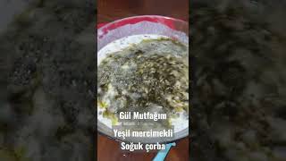 Cold Soup with Green Lentils- Yeşil Mercimekli Soğuk Çorba @gulmutfagimcom