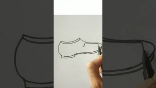 How to draw a shoe easy #drawing  #shorts