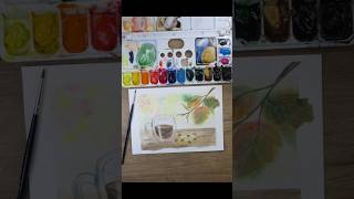 Aquarela de xícara de café