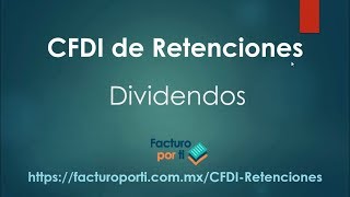 Como hacer una Factura  Retencion de Dividendos