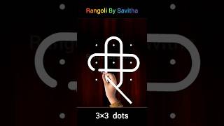 Daily Simple Rangoli designs with 3×3  dots , Chukkala Muggulu, chukki Rangoli designs