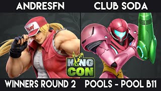 Kingcon: Pools - Club Soda (Samus) Vs Andresfn (Terry)