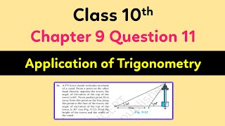 Class 10th Application of Trigonometry Chapter 9 Question 11 || Class 10th Math Solution