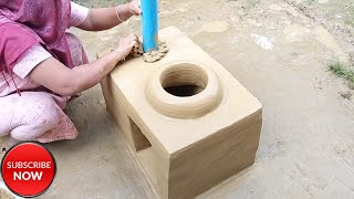 How to make Clay Chulha 📈। Outdoor Kitchen Ideas । Diy Mud Kitchen #Chulha #Viral #trend