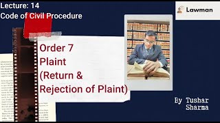 Plaint (Rejection & Return of Plaint) Order 7