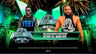 Jey USO Vs Jacob Fatu - Intercontinental championship Match | WWE 2k24