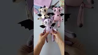 Handmade Stuffed Cats 💜 #smallbusiness #batwings