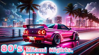 80's Miami Nights 🌴✨ Lofi Synthwave Mix | Relaxing & Chill Beats for Study/Work