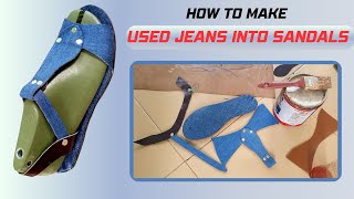 How to make sandals at home with jeans | DIY Upcycled Jeans Sandals