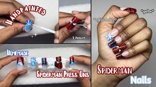 SPIDERMAN NAILS! | Doing Viral SPIDERMAN Nail Art!