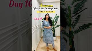 KurtaSet Under 500 | Officewear kurtaset ❤️Day 10/15 #shorts #youtubeshorts #kurtaset #amazon #viral