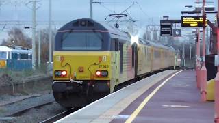 HD| Colas Rail 67027 & 67023 depart Rugby working 1Q18 Derby R.T.C - Derby R.T.C