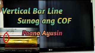 How to Repair Vertical Bar Line with Burnt COF on LCD/LED TV (Tagalog)