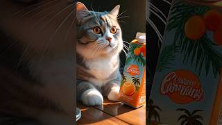 If you want to drink a juice #likeandsubscribe #ai #cat #funny #shorts #viral #memes #story