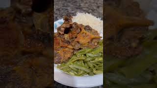 What’s for dinner? Center cut thin #oxtails French style green beans and white rice #dinnerideas