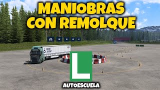 AUTOESCUELA ETS2: Maniobras con el REMOLQUE - Euro Truck Simulator 2 Driving School