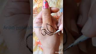 Cute Thumb Mehndi Design❤| Beautiful And Stylish Thumb Mehndi Design😍 by Anita patelsArt  #Shorts