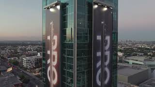 Drone Cinematics: Apple 16 Billboard at Hollywood's Sunset Vine Tower