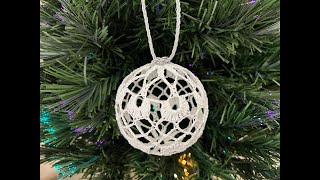 How to Crochet a Ball Ornament for a Christmas Tree - Tutorial # 11