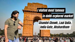 Top 4 most visited places in Delhi vlog #1DayTrip Explored Asia's Biggest Cloth Market #delhi #viral