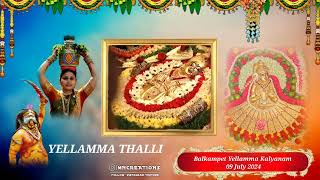 BALKAMPETBA YELLAMMA THALLI KALYANAM 09JULY 2024 🙏🏻🕉️🔱🥥🙇🏻#bonalutelanganajataralu #bonalufestival