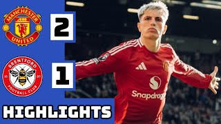 🔴 Man United vs Brentford (2-1) HIGHLIGHTS | Garnacho & Hojlund goals fans reactions