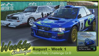 World Rally Challenge I Weekly Challenges I August - Week 1 I Gran Turismo 7