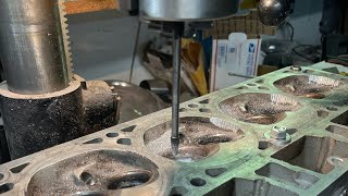 Using a drill press to port heads?? Yes you can, watch me modify the combustion chamber