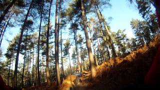 Surrey Hills pt 1. Barry Knows Best Surrey Hills downhill MTB run from GoPro HD chest cam