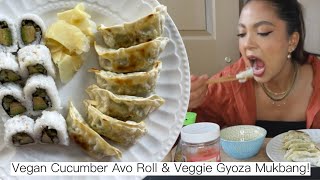 VEGAN CUCUMBER AVO ROLL & VEGGIE GYOZA!